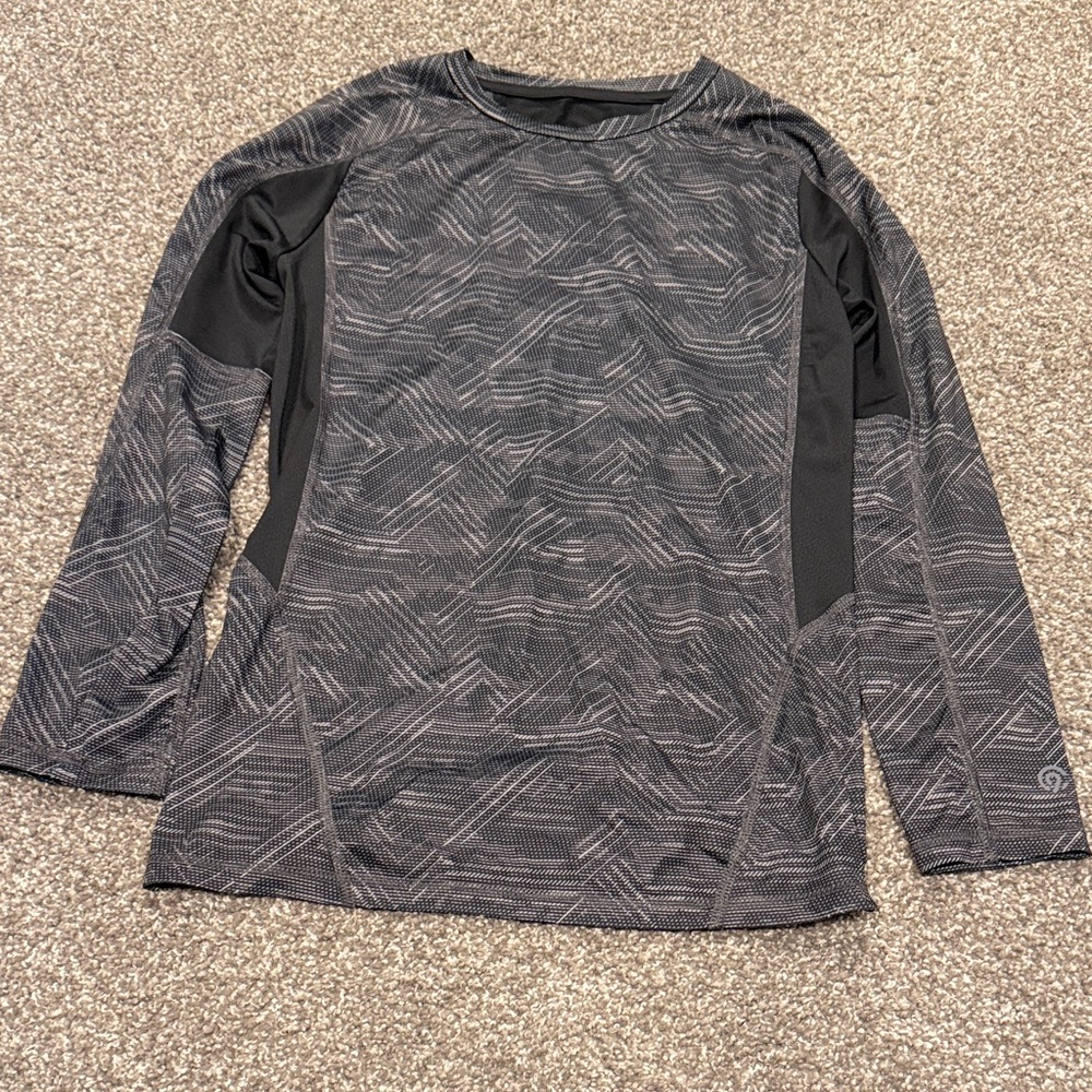 Champion Kids Black and Gray Long Sleeve Shirt